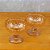 Conjunto de 2 Taças de Vidro para Sobremesas Bico de Abacaxi Âmbar Metalizado - Imagem 2