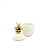Pote de Abacaxi em Cerâmica Branco e Dourado Pequeno - Imagem 2