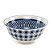 Bowl de Cerâmica Geométrico Azul Grande - Imagem 1