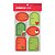 Cartela de Etiquetas Adesivas para Presentes Verdes e Vermelhas - Imagem 1