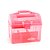 Caixa Maleta Organizadora Rosa Translúcida - Imagem 1