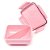 Kit 2 Marmitas Herméticas de Plástico com Divisória Rosa Quadrada - Imagem 3