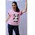 Pijama Blusa Calça Pescador Adulto Feminino Curto Estampa Panda Cor Rosa - Imagem 3