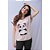 Pijama Blusa Calça Pescador Adulto Feminino Curto Estampa Panda Cor Salmão - Imagem 1