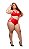 Conjunto Hot Pants Vermelho Plus Size (HotFlowers) - Imagem 1