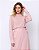 Blusa Gola Alta Manga Longa Feminina com Fenda nas Costas Moda Evangélica Executiva Rose - Imagem 3