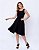Vestido Regata com Saia Midi Gode Feminina Evangélica Preto Moda Executiva Social - Imagem 5