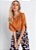 Blusa Caramelo com Babado Assimétrico - Imagem 1