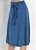 Saia Evasê Azul Com Faixa Fixa na Lateral e Elástico na Cintura - Imagem 5
