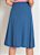 Saia Evasê Azul Com Faixa Fixa na Lateral e Elástico na Cintura - Imagem 2