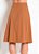 Saia Evasê Caramelo com Botões Decorativos e Elástico na Cintura - Imagem 2