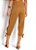 Calça Capri Caramelo Com Amarração e Recorte Vazado nas Laterais - Imagem 2
