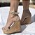 Anabela Sandália Feminina Salto Plataforma 12cm Nude - Imagem 2