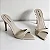 Mule Cavado Salto Fino Alto e Bico Folha Nude Outlet - Imagem 1