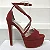 Sandália Feminina Salto Fino Cruzada Meia Pata 15cm Vermelha Outlet - Imagem 3