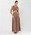 Conjunto Cropped Drapeado e Saia Longa Catarina Alfaiataria Nobre Cores - Imagem 1