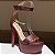 Sandália Plataforma Salto 15 cm Vermelho Malbec - Imagem 2