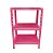 Estante de Aço Mini com 3 Prateleiras 45x27cm 45kg Coluna Bipartida Para Escritório Rosa - Imagem 4