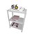 Estante de Aço Mini com 3 Prateleiras 45x27cm 45kg Coluna Bipartida Para Escritório Branca - Imagem 2