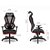 Cadeira Gamer Streamer Giratoria Reclinavel Encosto Tela Braços 3D Para Escritorio Vermelha - Imagem 6