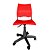 Cadeira de Escritorio Giratoria Versat Para Recepção Com Regulagem de Altura Plastico Vermelha - Imagem 2
