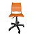 Cadeira de Escritorio Giratoria Versat Para Recepção Com Regulagem de Altura Plastico Laranja - Imagem 3