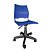 Cadeira de Escritorio Giratoria Versat Para Recepção Com Regulagem de Altura Plastico Azul - Imagem 1