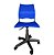 Cadeira de Escritorio Giratoria Versat Para Recepção Com Regulagem de Altura Plastico Azul - Imagem 3