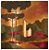 Quadro Pintura Artística 107 - Álvaro Borges filho acrílica sobre tela 60 X 60 Pinheiro e igreja s/ moldura - Imagem 1