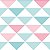 Papel de Parede Infantil Geométrico Rosa e Azul - Coleção Brincar 3600 - Imagem 1