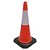 Cone de sinalização PVC laranja 75cm com refletivo e base borracha 2,5kg - Imagem 1