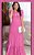 Vestido longo em viscolinho rosa - Imagem 1