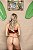 Calcinha sensual marsala  com detalhes em pingente - Imagem 2