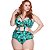 Maiô Plus Size Faixas Folhagem - Imagem 1