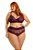 Calcinha Plus Size Renda Meio Fio Uva - Imagem 1