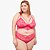 Sutiã cropped plus size em renda pink sem bojo - Imagem 1