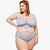 Calcinha plus size em renda azul com cintura alta - Imagem 1