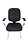 Cadeira Fixa modelo Diretor com pé modelo "S" e Braços Cromados assento e encosto espuma injetada revestimento em corino com costura preto - Imagem 3