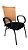 Cadeira Fixa estrutura em metal Assento modelo Diretor Encosto em Fibra com braço modelo corsa - Imagem 1