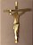 Jesus Crucificado - Silhueta Decorativa Religioso Acrílico Dourado Espelhado - Imagem 3
