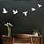 Conjunto de Pássaros - Desenho Decorativo 3D relevo para parede casa quarto sala - Imagem 2