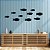Conjunto de Peixes - Desenho Decorativo 3D relevo para parede casa quarto sala - Imagem 1