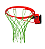 Aro De Basquete Oficial Fluorescente Neon Com Molas E Rede - Imagem 1