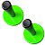 PAR DE IMÃS PARA ENVELOPAMENTO E PLOTAGEM VERDE NEON 45MM - Imagem 2