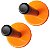 PAR DE IMÃS PARA ENVELOPAMENTO E PLOTAGEM LARANJA COM 45MM - Imagem 2