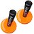 PAR DE IMÃS PARA ENVELOPAMENTO E PLOTAGEM LARANJA COM 45MM - Imagem 1