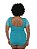 Collant manga de renda - Azul Piscina - Imagem 2