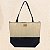 Bolsa de Praia com Necessaire na cor Preta com Tela Bege - Imagem 3