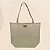 Bolsa de Praia com Necessaire na cor Dourado Shine com Tela Bege - Imagem 3