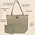 Bolsa de Praia com Necessaire na cor Dourado Shine com Tela Bege - Imagem 6